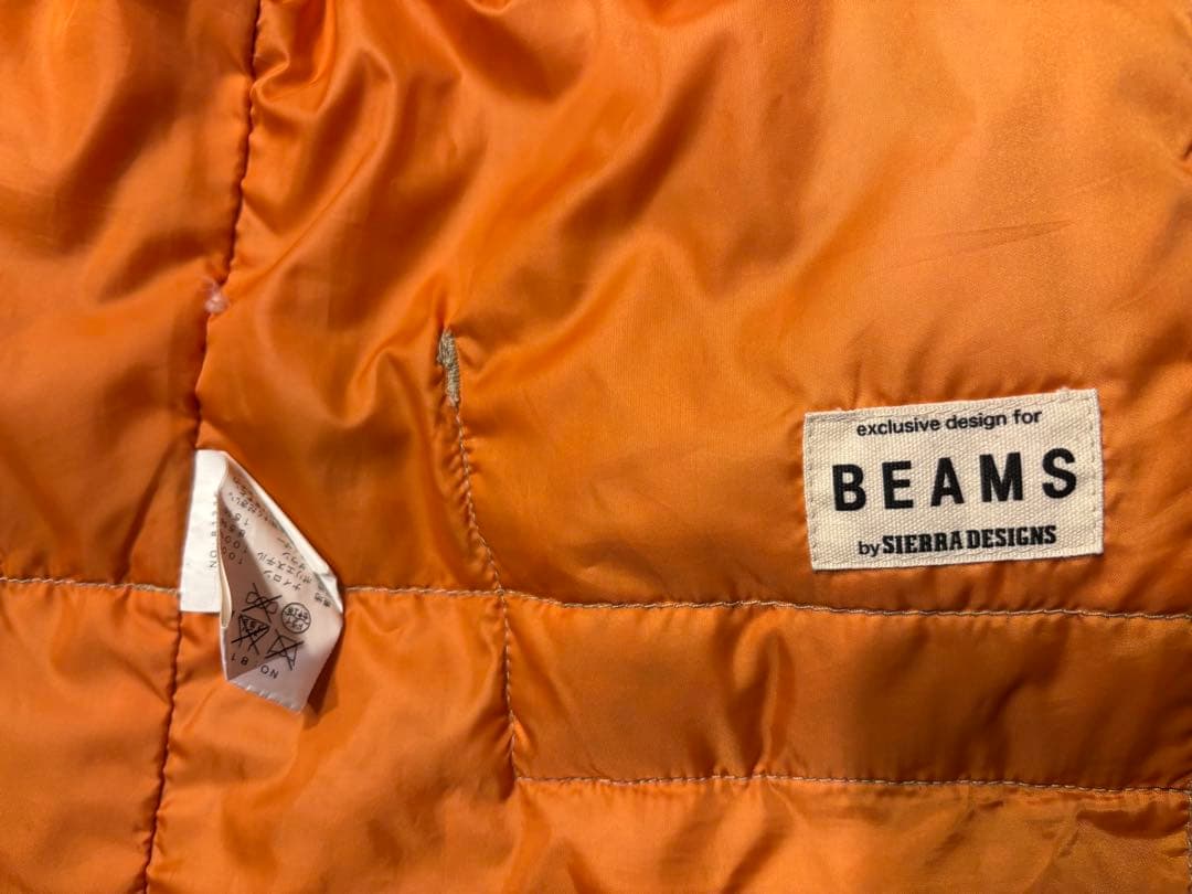 SIERRA DESIGNS ダウンベスト ベージュ/オレンジ