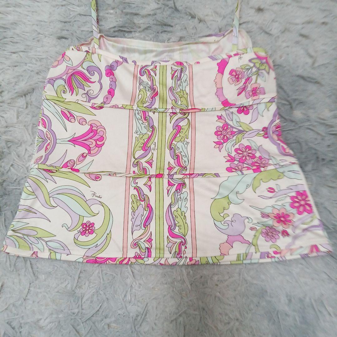 ​シルク100% EMILIO PUCCI キャミソール プッチ柄 LVJタグ