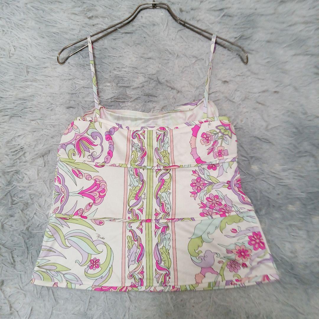 ​シルク100% EMILIO PUCCI キャミソール プッチ柄 LVJタグ