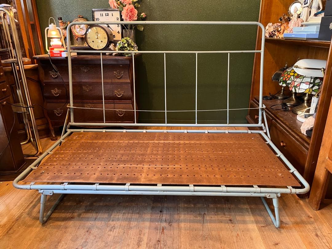 折りたたみ ソファー 鉄脚 アイアン インテリア ビンテージ 鉄製 昭和レトロ