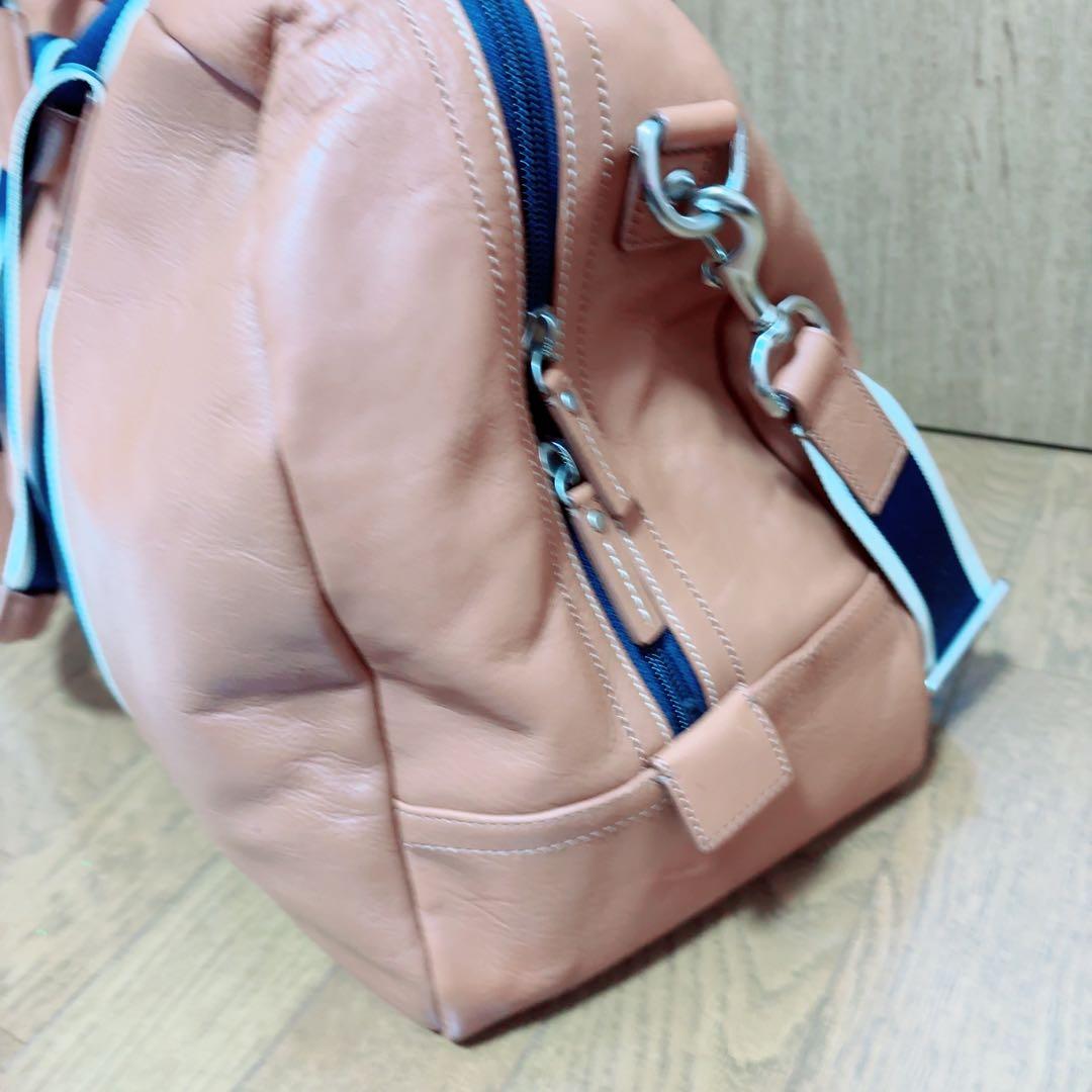 【美品】コーチ coach 2way ボストンバッグ レザー 男女兼用　大容量