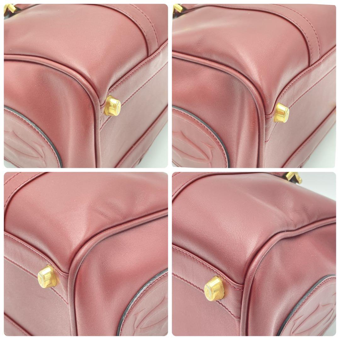 ✨️美品✨️ カルティエ マストライン ボストン バッグ レザー ボルドー