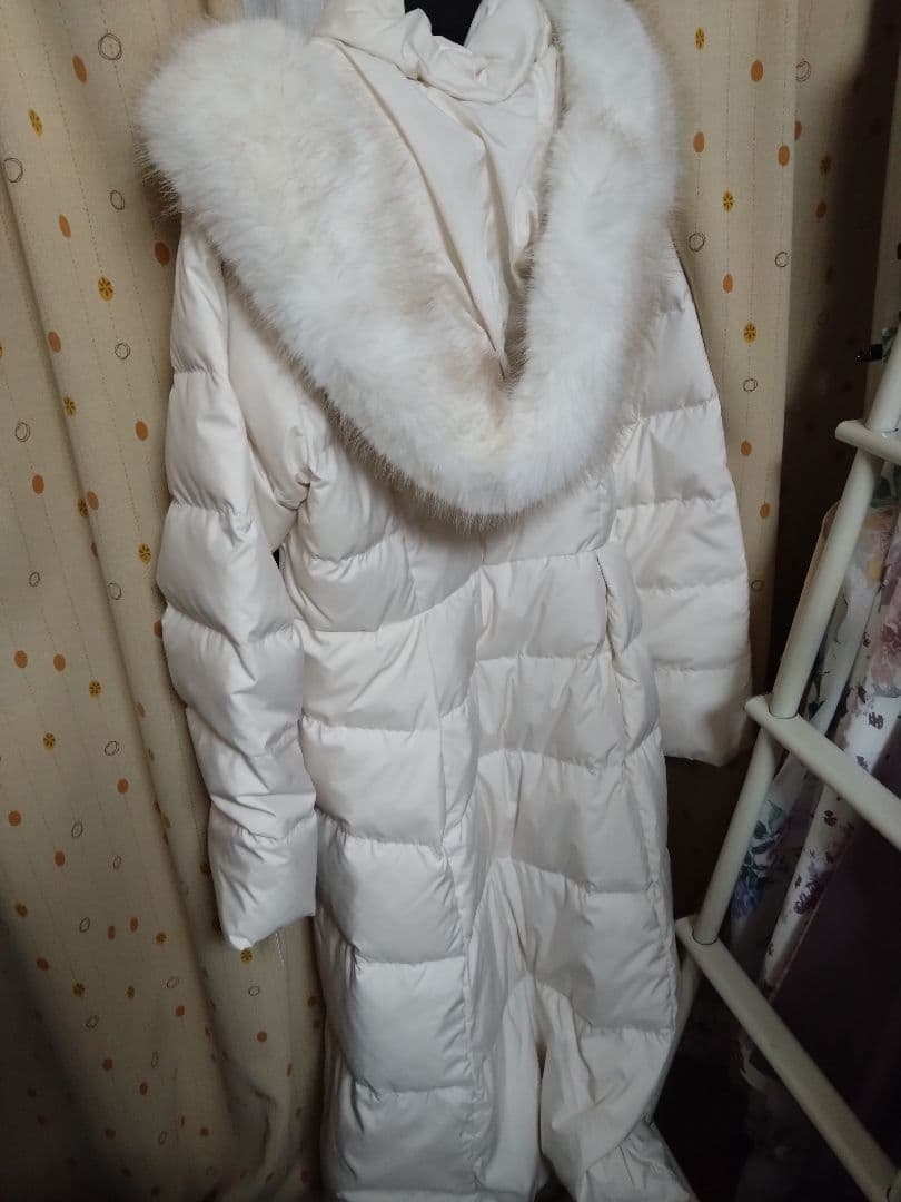 CELFORDフードリボンロングダウンコート IVR サイズ38