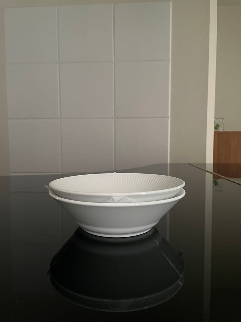 【新品】ロイヤルコペンハーゲン ホワイトフルーテッド ディーププレート17cm