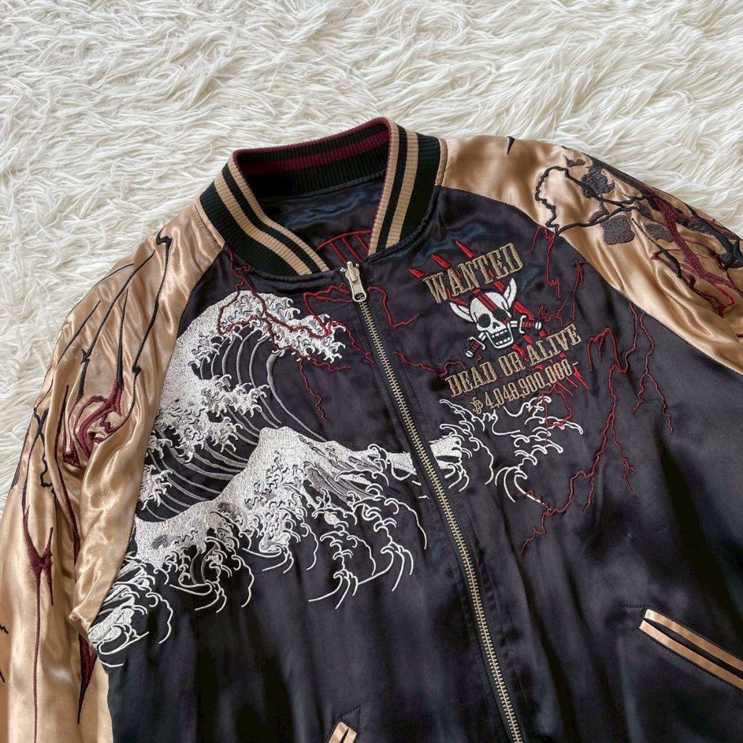 絡繰魂　シャンクス　ONE PIECE　コラボ　スカジャン　リバーシブル　刺繍