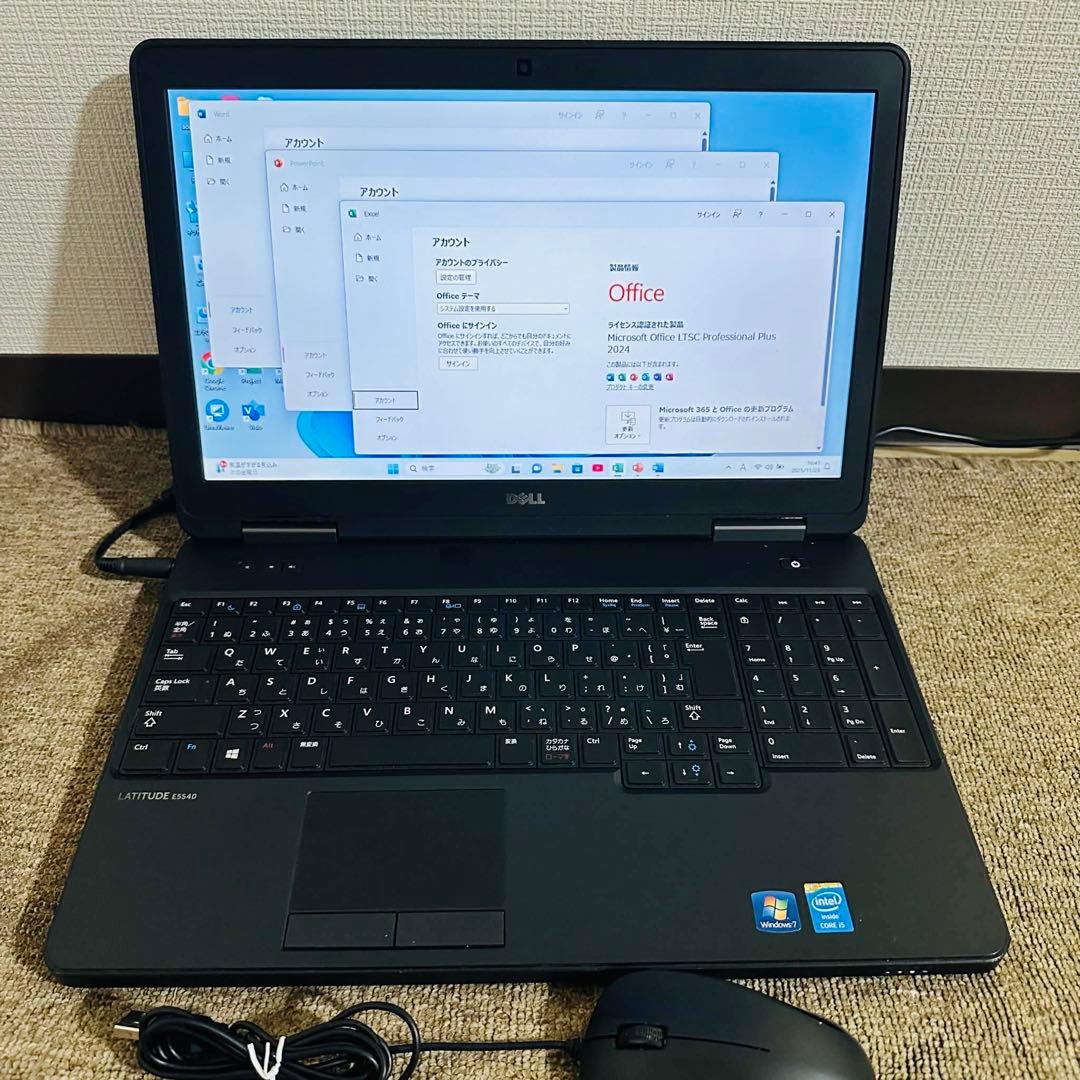 S189 Dellノートパソコンi5メモリ8G高速Windows11オフィス付き