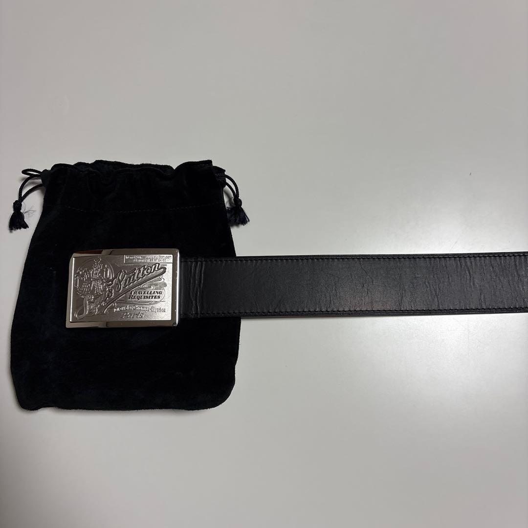 ルイヴィトンLOUIS VUITTONブラックレザーベルト