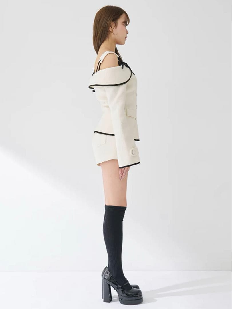 ボンディングツイードオフショルチュニック　完売品　Darich