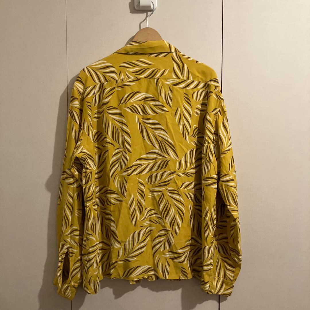 Butcher Products ハワイアンシャツ XL マスタード×リーフ柄