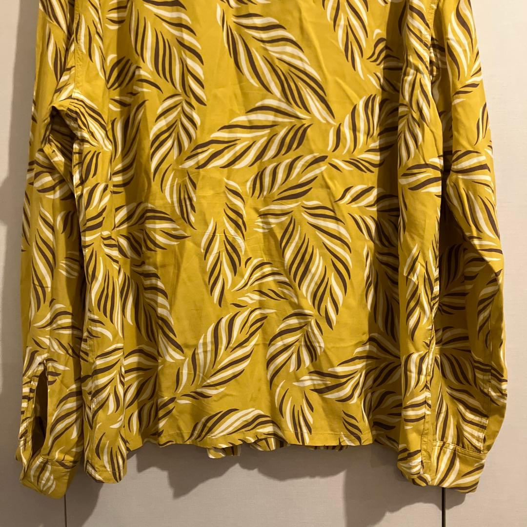 Butcher Products ハワイアンシャツ XL マスタード×リーフ柄