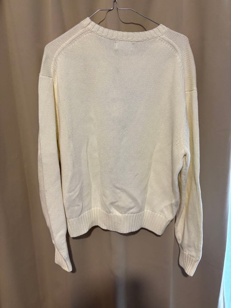 ラルフローレン　カウボーイ　フリンジ　ホワイト　ニット　sizeM