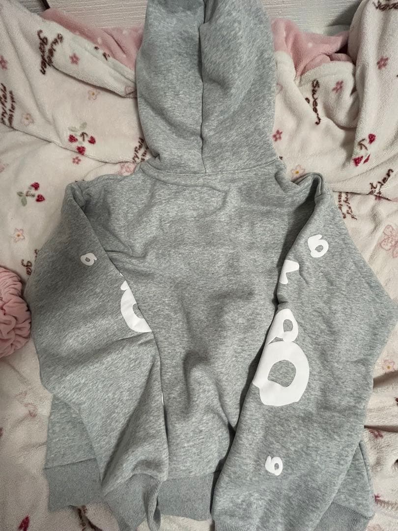 トップス sp5der hoodie grey