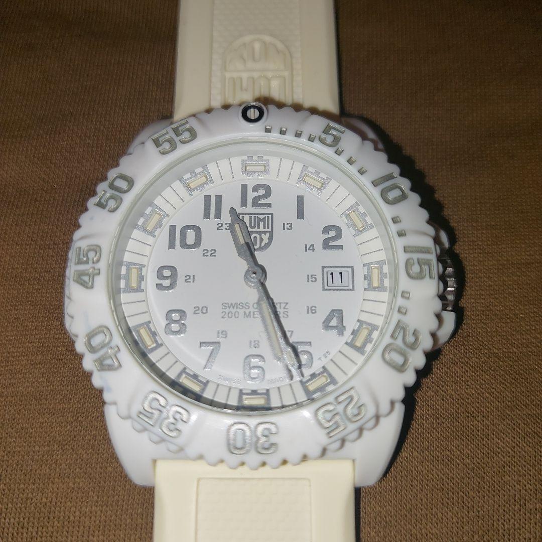 Luminox 3050 ホワイト ラバーベルト 時計