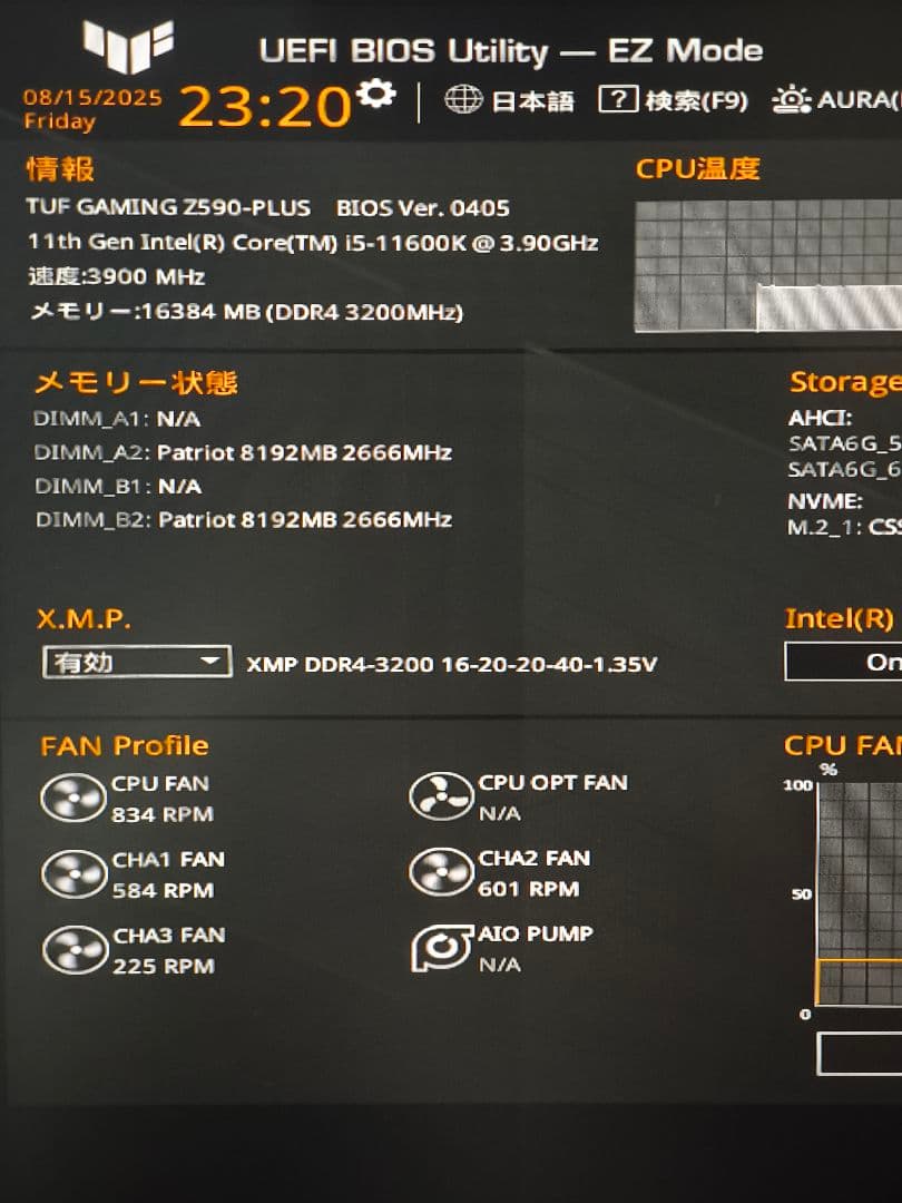 ASUS TUF GAMING Z590-PLUS 16Gメモリ付き