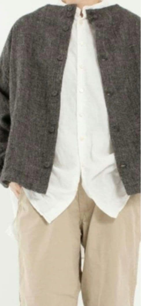 nestrobe✨シェットランドウールリネン プルオーバー シャツ