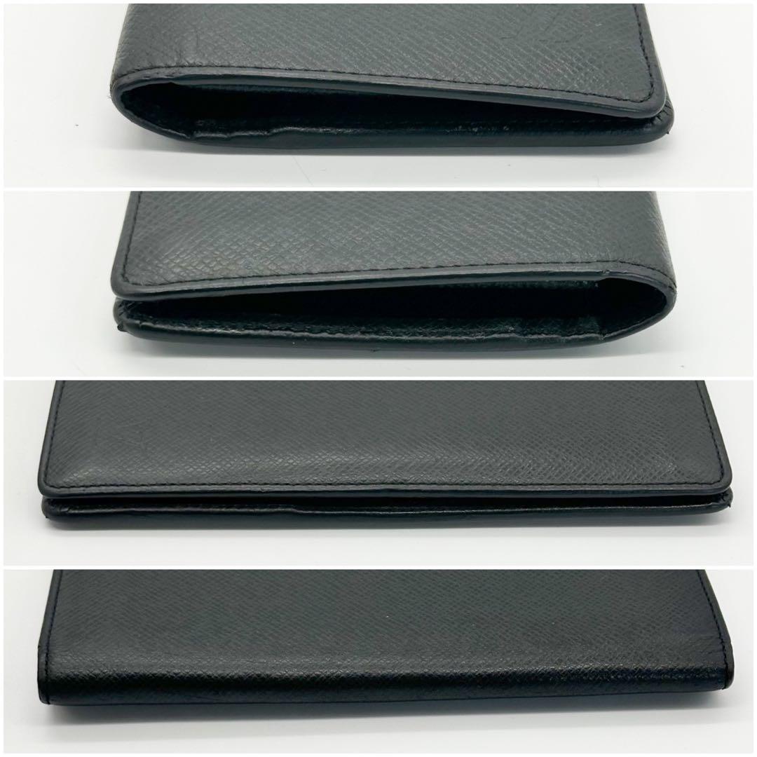 【使用わずか】ルイヴィトン ポルトフォイユ ブラザ タイガ ブラック 二つ折り