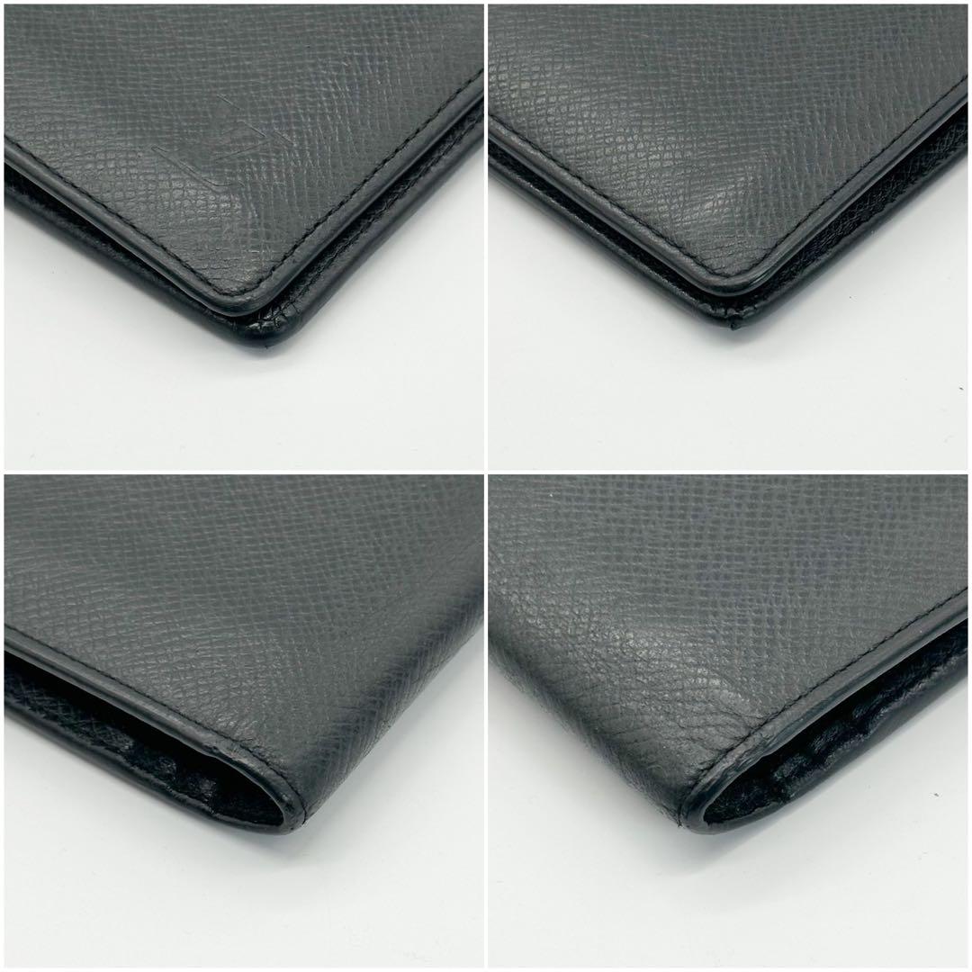 【使用わずか】ルイヴィトン ポルトフォイユ ブラザ タイガ ブラック 二つ折り