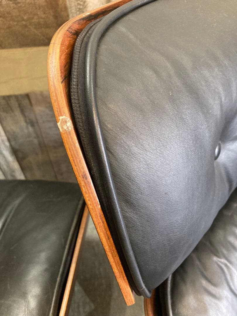 ハーマンミラー　イームズ　EMS レザーラウンドチェア　オットマン別売り