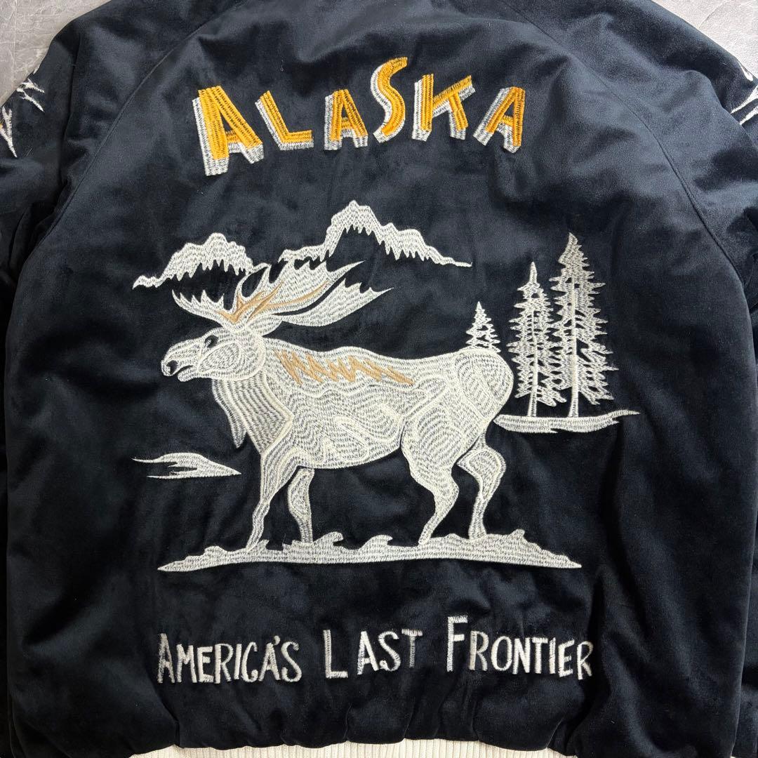 HOUSTON ヒューストン　ベロア　別珍　スカジャン　ALASKA