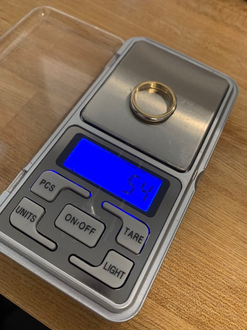 ティファニー　ミルグレイン pt950 k18 11号