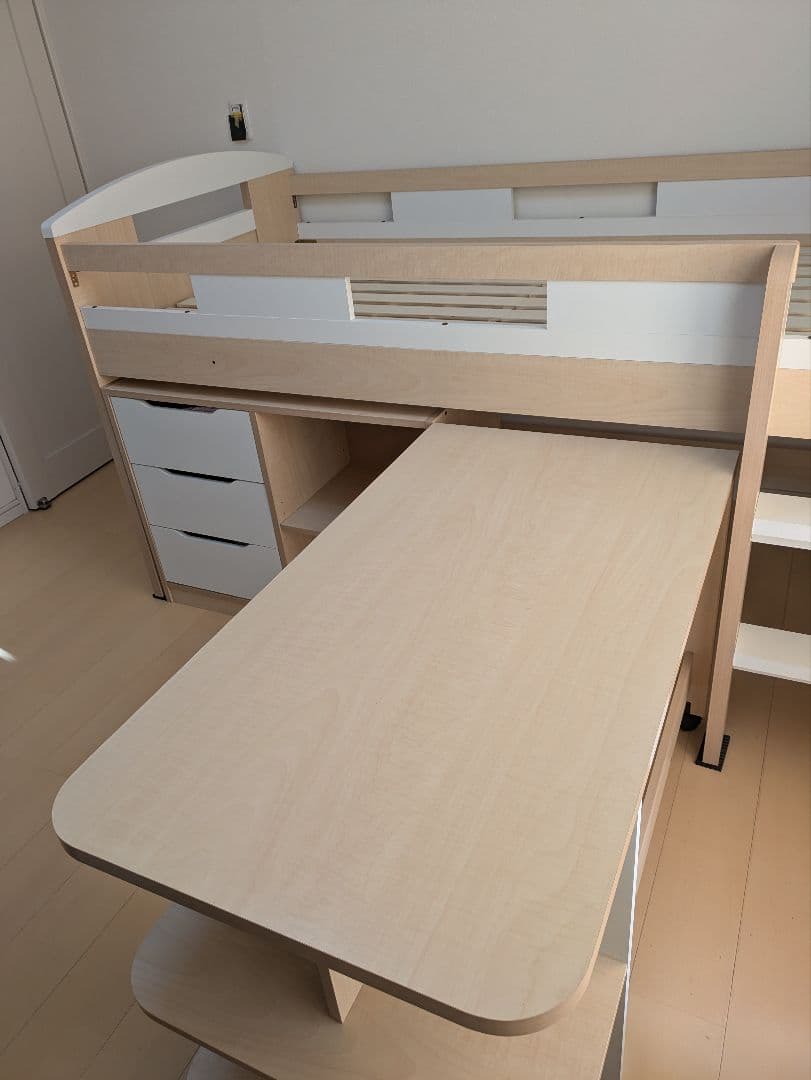 コンパクト システムベッド Shelm4(シェルム4)　ナチュラル/ホワイト