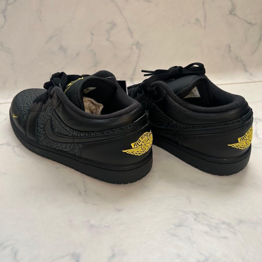 ナイキ エアジョーダン1 ロー SE ブラック アンスラサイト ツアーイエロー