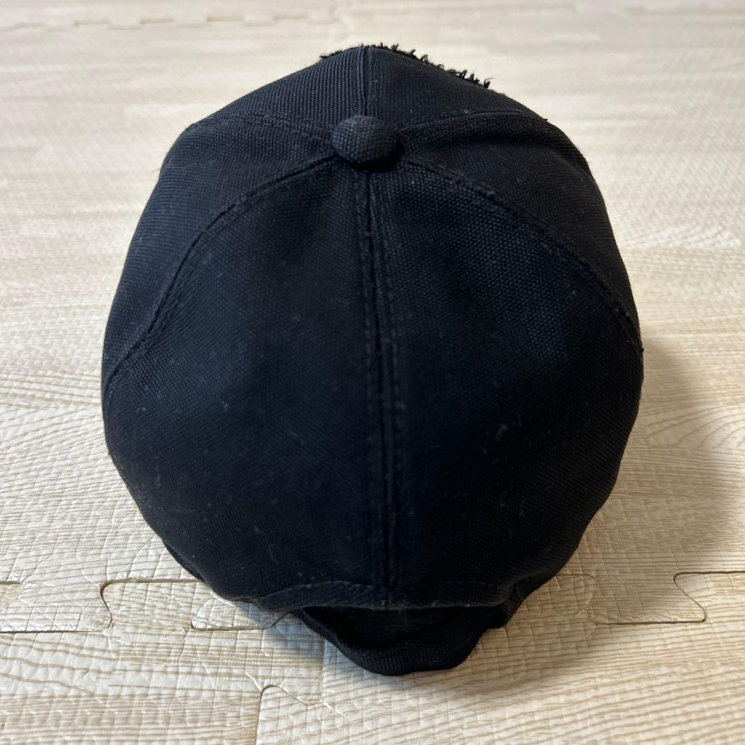 prada ロゴキャップ　コットン　ブラック