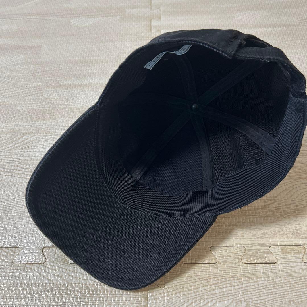 prada ロゴキャップ　コットン　ブラック