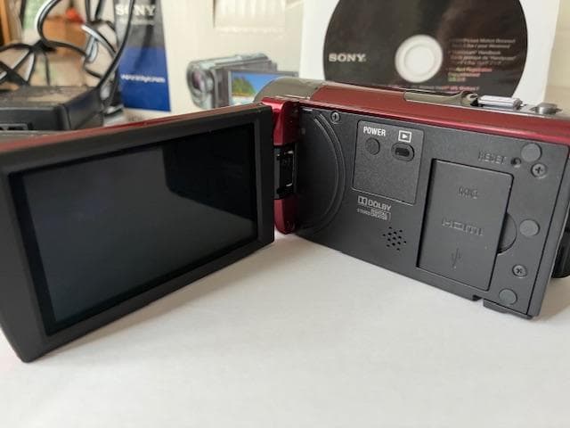 SONY Handycam　HDR−CX180 ビデオカメラ 赤　動作OK