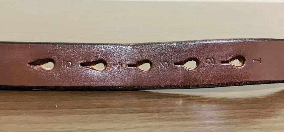 【美品】ジャベツクリフ　レザーベルト　ブラウン　英国　サドルレザー