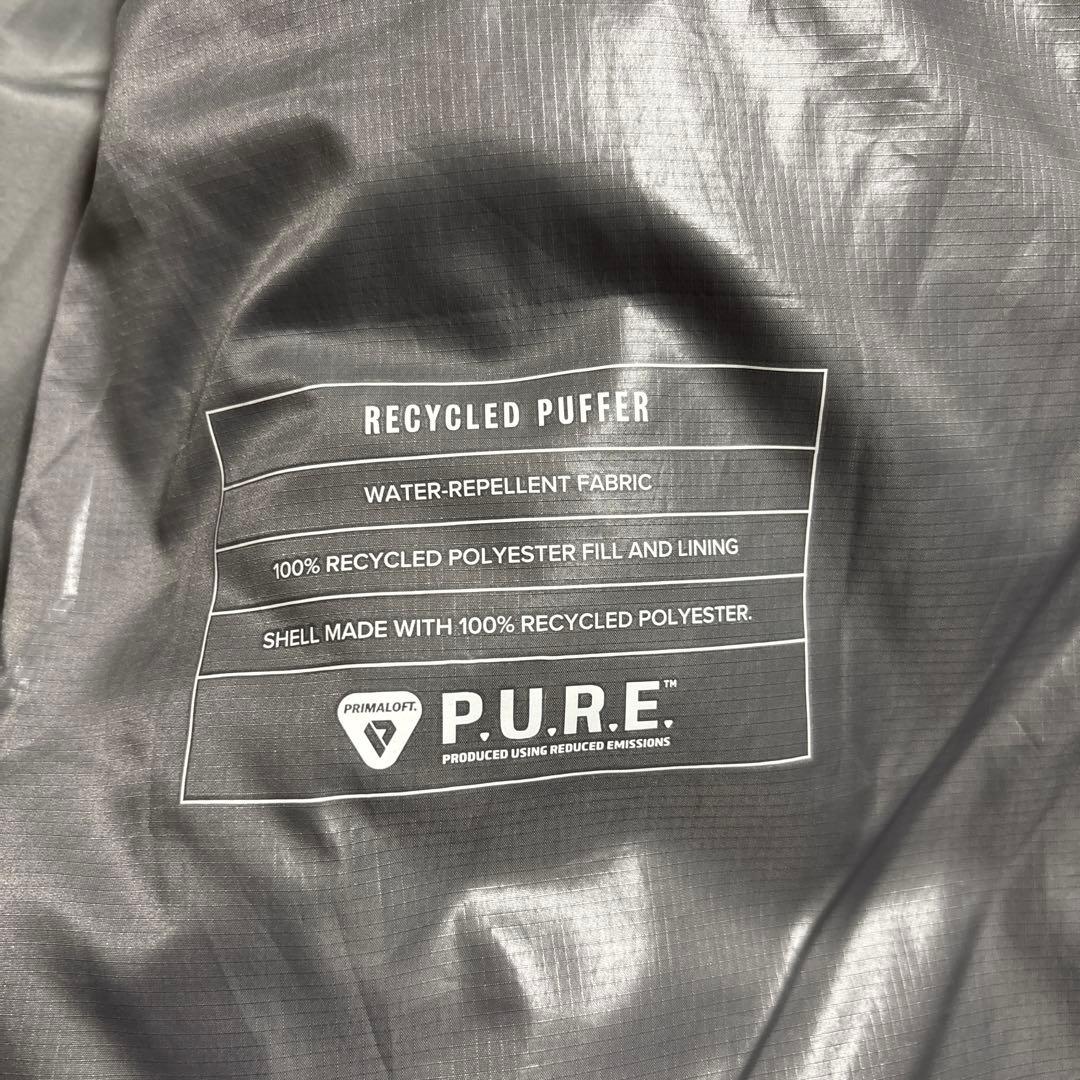 GAP ギャップ パファージャケット プリマロフト 中綿 ダウン シルバーグレー