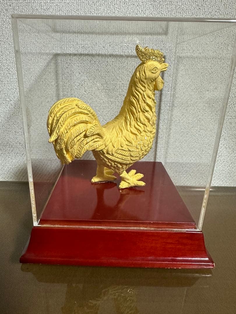 「金色の鶏の彫刻 」TSL/謝瑞麟店　金運　子孫繁栄　運気アップ置物