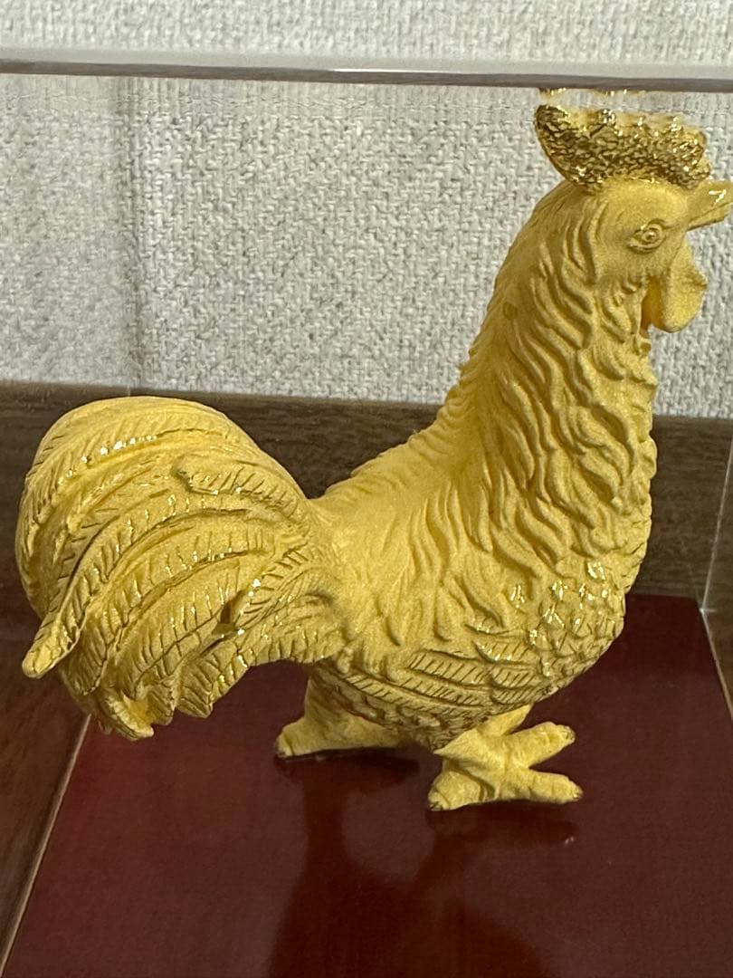 「金色の鶏の彫刻 」TSL/謝瑞麟店　金運　子孫繁栄　運気アップ置物