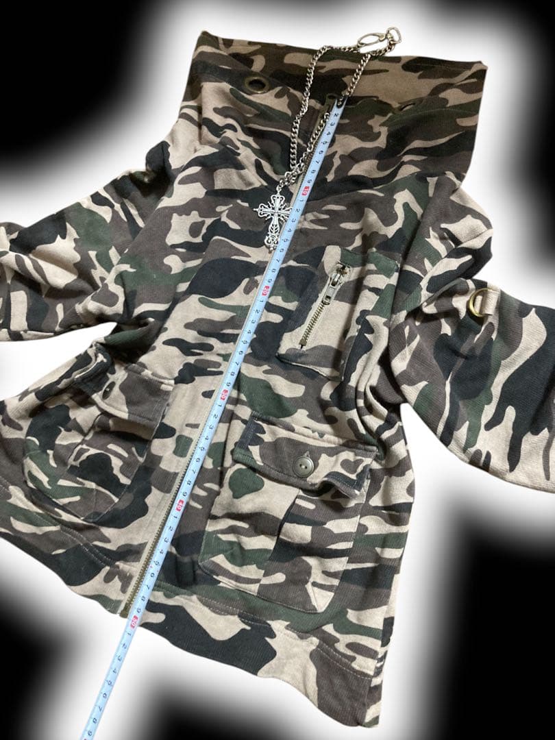 y2k迷彩00s当時物フェアリーグランジジップNANAミリタリーパンク平成ギャル