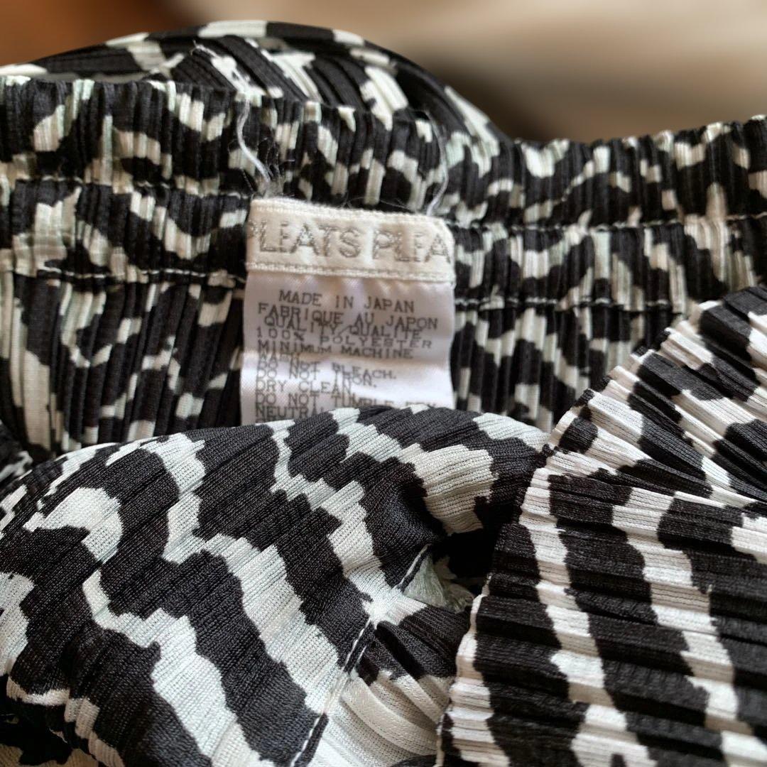 PLEATS PLEASE モノクロ　スカートパンツ3点セットアップ