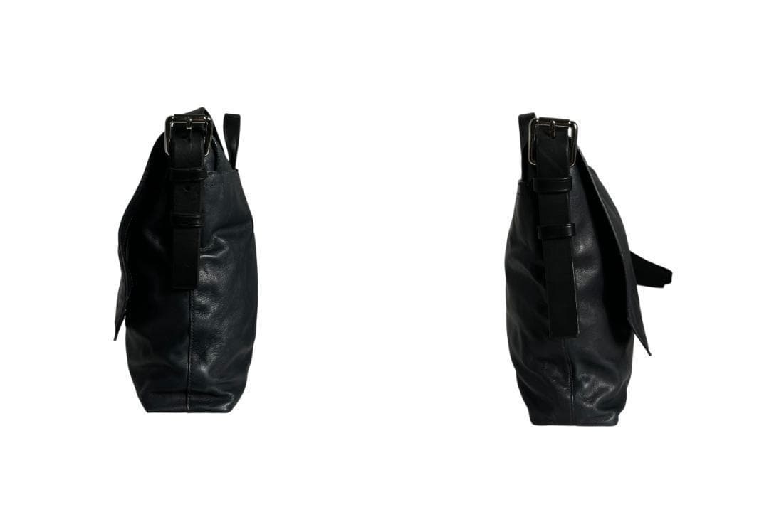 COACH トンプソン レザー メッセンジャーバッグ ショルダーバッグ ネイビー