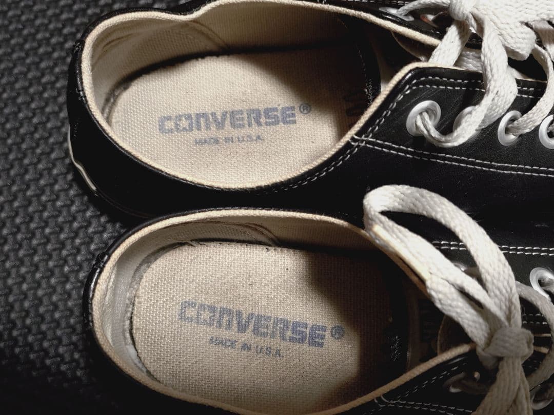 USA製 コンバース ALL STAR ブラック レザー スニーカー 26cm
