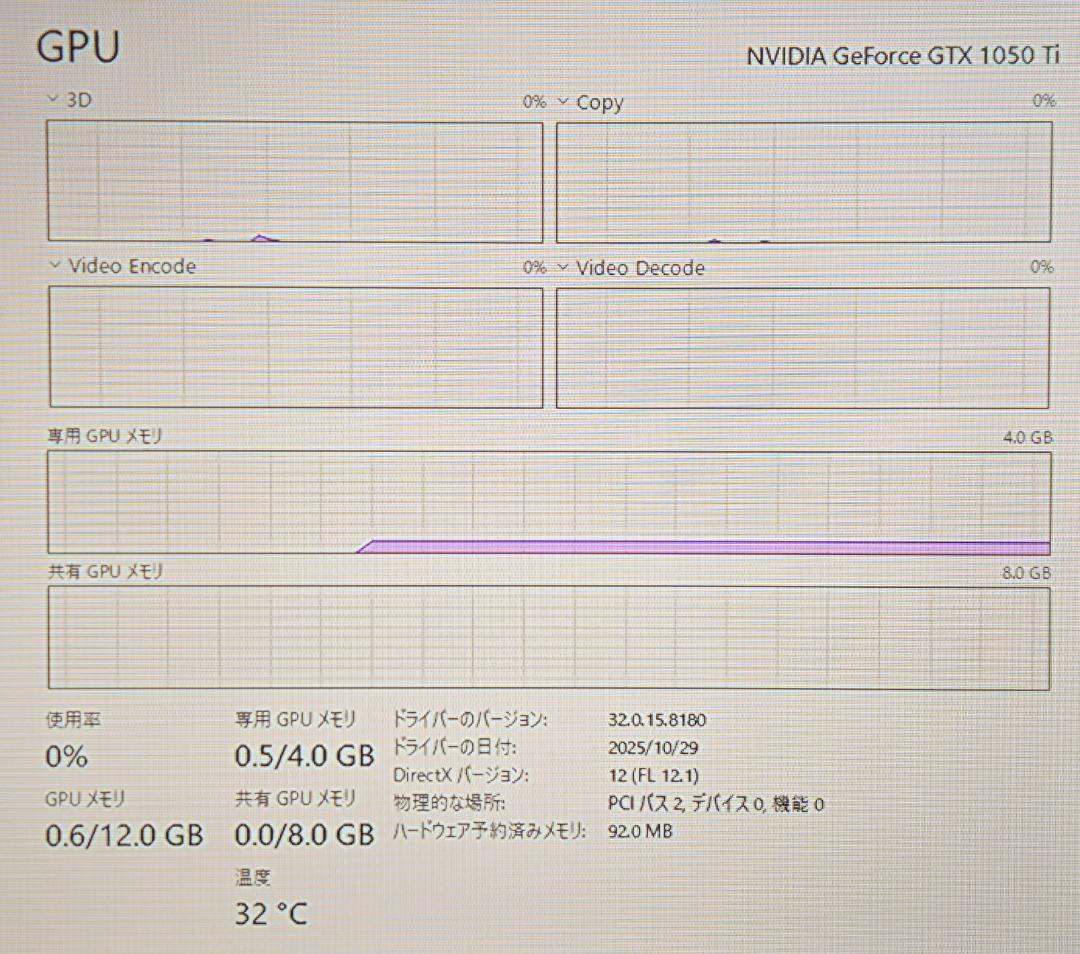 MSI GeForce GTX 1050 Ti 4GT LP [動作確認済み]
