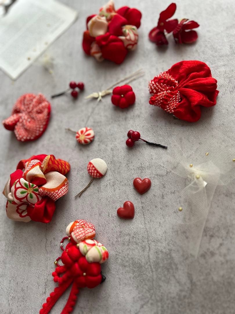 6*様 七五三　七五三髪飾り　ヘッドドレス　着物髪飾り　リメイク髪飾り　056