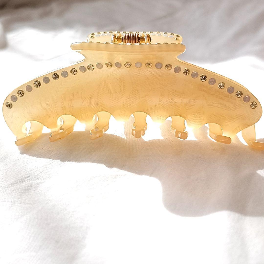 ALEXANDRE DE PARIS ヘアクリップ Lサイズ バレッタ ストーン