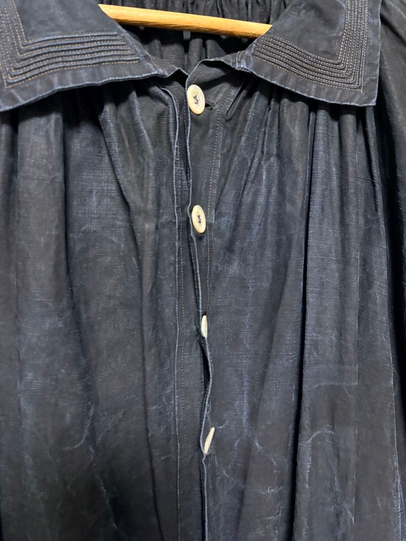 20s 30s インディゴリネン フランス ビンテージ マキニョン ビヨード