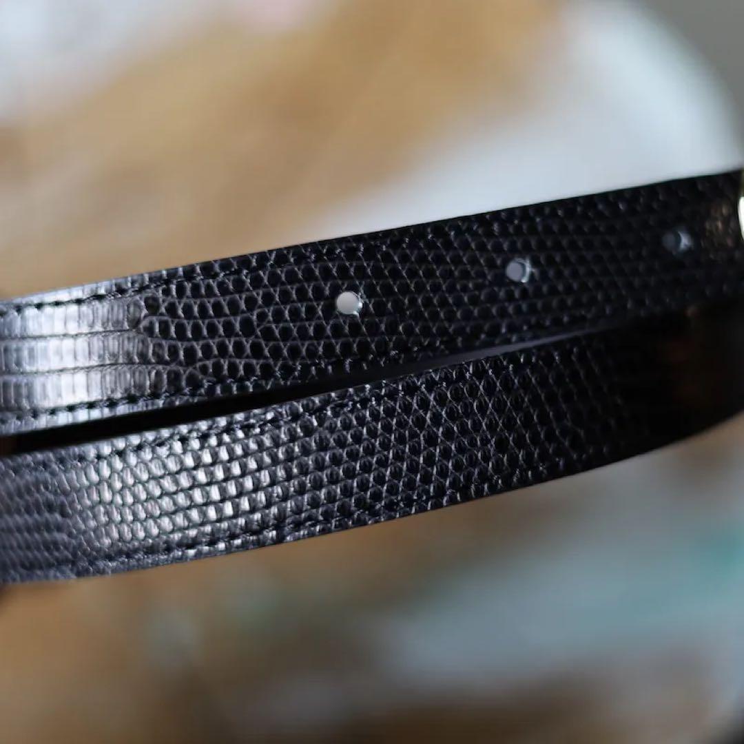 小物 BISOWN LIZARD OVAL BELT