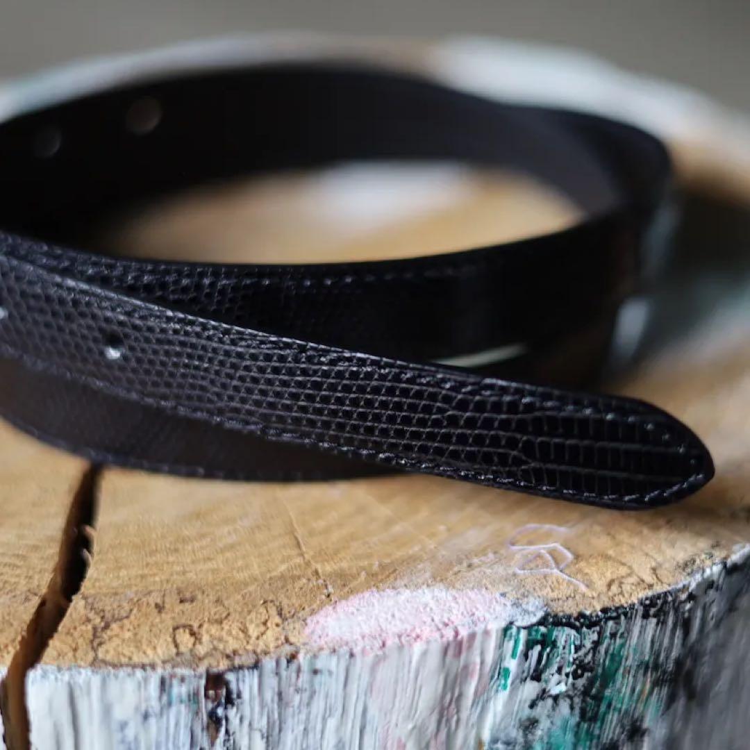 小物 BISOWN LIZARD OVAL BELT