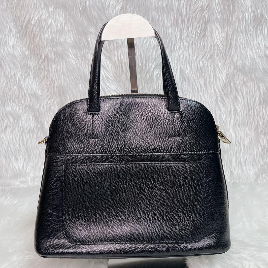 【未使用級✨️新型】FURLA パイパー ブラック レザー ハンドバッグ 極美品