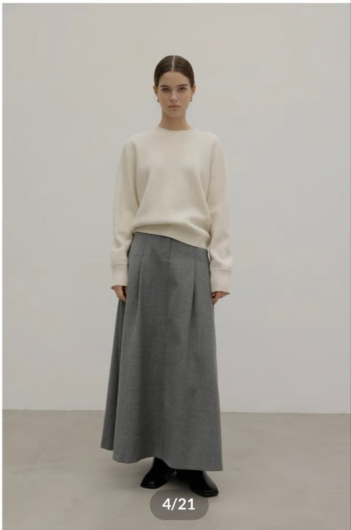 スカート na.e Wool Tacks Skirt