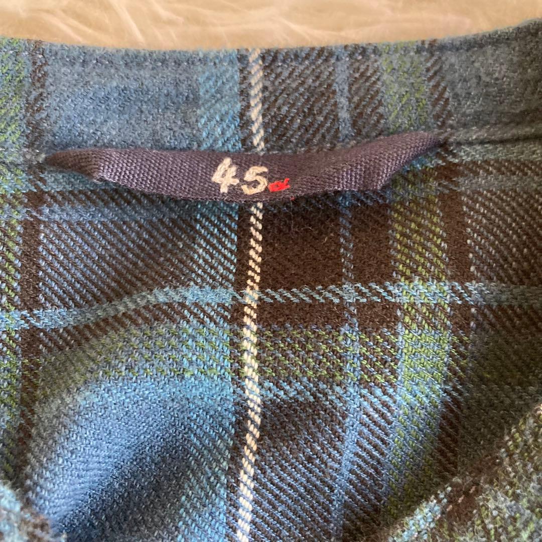 45R フォーティーファイブアール　フリル　ブラウス　チェック柄 サイズ2