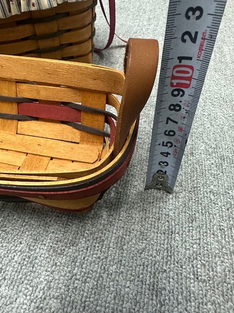 ロンガバーガー　Longabergerアメリカ製 ストライプ柄バスケット 2点