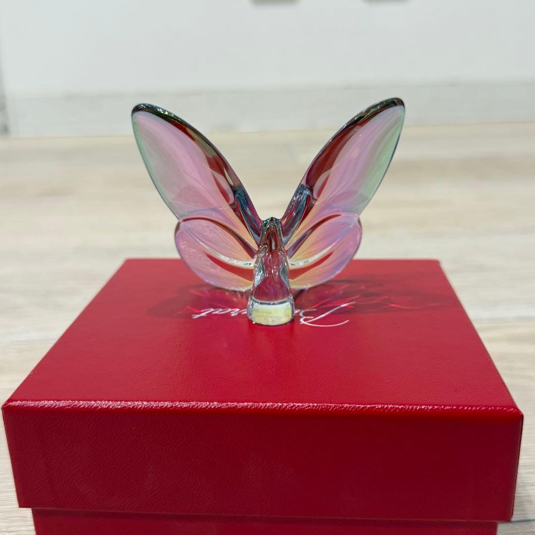 【箱付き】BACCARAT バカラ　ラッキーバタフライ クリスタルガラス