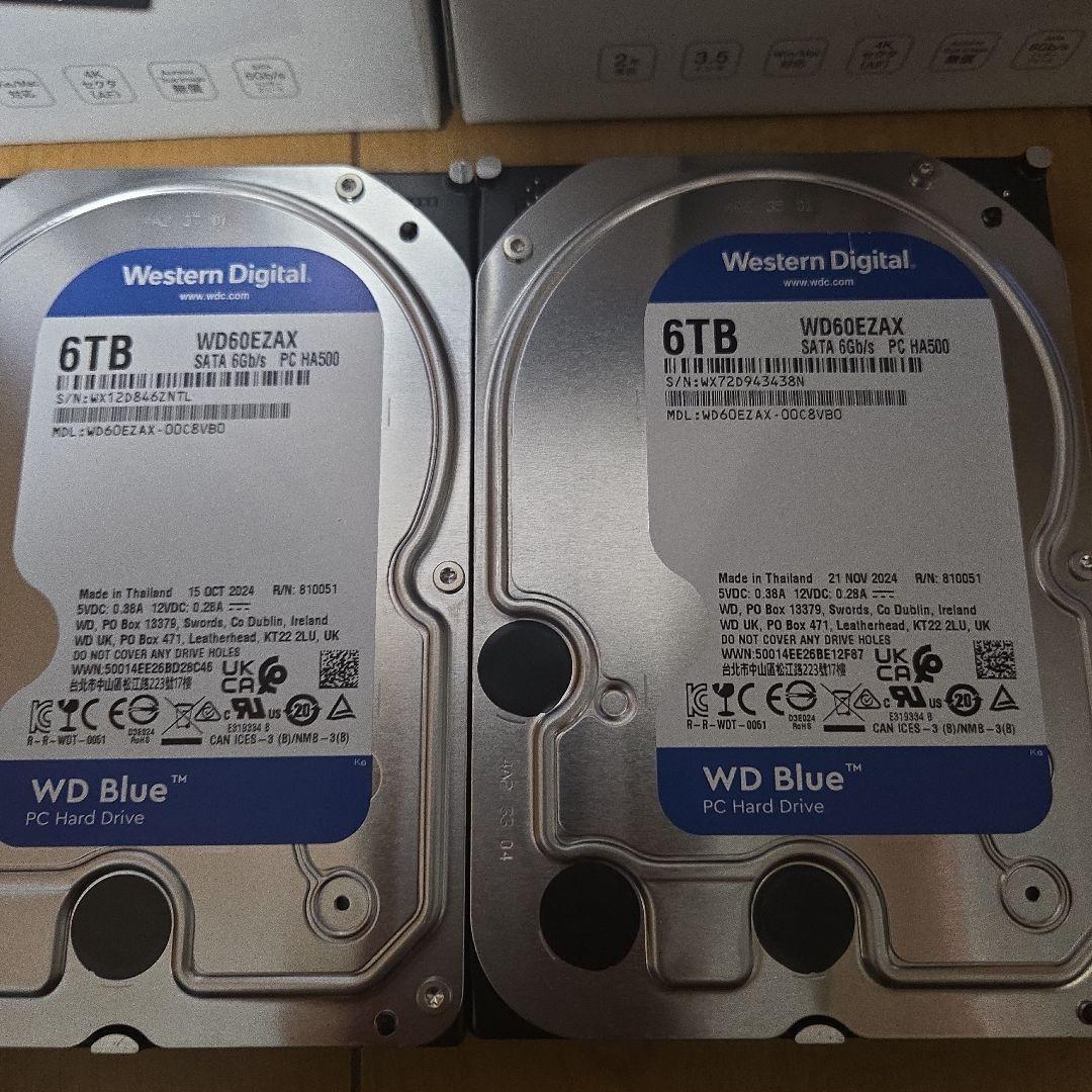 Western Digital HDD 6TB 2個