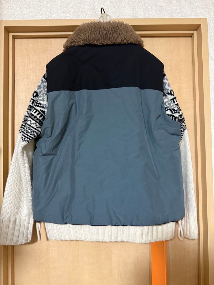 sacai パテッドベスト　ドッキング　ニット　サカイ　ブルゾン　ジャンパー